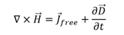 Ampère–Maxwell Law formula.png